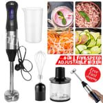 UK 1000W 4 in 1 5 Speed powerful hand held electric food Blender Mixer Stick UK