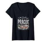 Womens Prague Czech Republic Vacation Travel Outfit Prague V-Neck T-Shirt