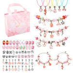 CICIGETI Cadeau Fille 5 6 7 8 9 10 11 12 Ans, Kit Bracelet Fabrication Bijoux pour Filles, Kit Bijoux comme Loisirs Créatifs & Jeux pour Filles 5-12 Ans, Calendrier de L'avent, Rose