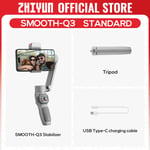 ZHIYUN-Stabilisateur de cardan officiel SMOOTH Q3 pour téléphone portable,3 axes,iPhone 14 Pro Max,Huawei,Xiaomi - Type Standard package