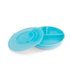 Twistshake Assiette Bébé avec Couvercle Hermétique | Assiettes Divisées pour Enfants | Assiette de Sevrage pour Bébé sans BPA | Assiette D'entraînement Alimentaire en 3 Parties | 6 mois+ | Bleu