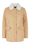 Manteau Matelassé Beige Femme