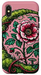 Coque pour iPhone X/XS Rose of Sharon Art : Moon Art, amoureux de la nature