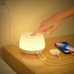 Go¨rvitor LED Bedside Lamps with 20W USB Charging Port, Touch Lamps Bedside with