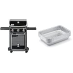 Weber Spirit E-310 Classic Barbecue Gaz, 3 Brûleurs, Noir (46410053) & 6415 L chefrites Barquette Aluminium - Lot de 10