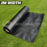 2m Wide Groundmaster™ Heavy Duty Weed Control Fabric Ground Cover Membrane