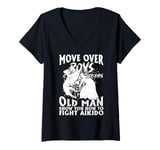 Womens Let This Old Man Show You How To fight Aikido V-Neck T-Shirt