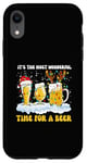 Coque pour iPhone XR Lover Christmas It's The Most Wonderful Time for a Beer