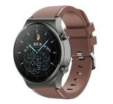 Strap-it Bracelet silicone - compatible pour Huawei Watch GT 2 Pro (marron café)