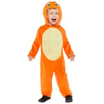 amscan 9918516 - Unisex Kids Official Pokémon Charmander Hooded Jumpsuit Fancy Dress Costume Age: 3-4 Yrs