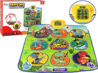 Leantoys Dansmatta Med Dinosauriemotiv 90Cm X 86Cm