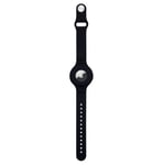 Silicone elastic case wristband wrist pendant case for Apple AirTag locator black