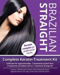 Brazilian Straight Keratin Home Use Treatment Kit, Salon Quality Hair Straighte