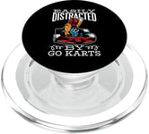 Easily Distracted By Go Karts Loves Car Racing Kart Racing PopSockets PopGrip for MagSafe