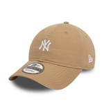 NEW ERA NEW YORK YANKEES BASEBALL CAP.9TWENTY MLB MINI LOGO BEIGE COTTON HAT S24