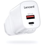 LENCENT USB C Plug Charger, 18W PD Type C Fast Charger Adapter Compatible with iPhone 12 Pro Max Mini SE 2020 11 X XS XR 8 Plus iPad Air Pro Galaxy S20 Ultra FE Note 20 10 Pixel 5 4xl HUAWEI P40