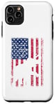 Coque pour iPhone 11 Pro Max Drapeau américain éléphant vintage patriotique 4 juillet