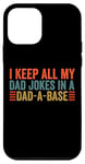 Coque pour iPhone 12 mini I keep all my dad jokes in a dad a base dad jokes