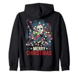 Merry Christmas Horror Fan Slasher 80s-Themed Zip Hoodie