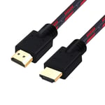 Cable Hdmi,Ultra Hd Cordon Hdmi Haute Vitesse Par Ethernet Supporte 3D Hdr Retour Audio Compatible Avec Ps3/4,Xbox Series X,Blu-Ray,Tv(2M Noir)