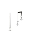 SINGULARU - Boucles d'oreilles Levels Spark - Boucles d'oreilles en argent sterling 925 avec finition plaqué or 18 carats ou rhodium - Boucles d'oreilles boulon et écrou à pression - Bijoux pour femme, taille unique, Argent sterling, Pas de gemme