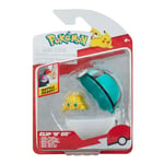 Pokémon PKW3632 Clip'n'Go Poké Ball Gamelle et Balle en Filet avec Figurine de 5 cm