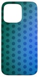 Coque pour iPhone 15 Pro Max Couleur : vert et bleu à pois