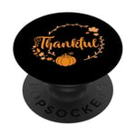 Thanksgiving en famille Thankful Turkey USA PopSockets PopGrip Adhésif