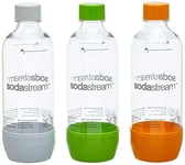 SodaStream 1041340490 Lot de 3 bouteilles en plastique PET vert,blanc,orange