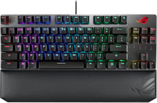 ROG Strix Scope NX TKL e 80% RGB Gaming Mechanical Keyboard, ROG NX Blue Switches, ABS Keycaps, Detachable Cable, Wider Ctrl Key, Key, Wrist Rest, Macro Support-Black, UK Layout