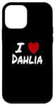 Coque pour iPhone 12 mini I Heart (Love) Dahlia Mignon Couple Assorti Conjoint Marié