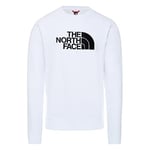 THE NORTH FACE Drew Peak Crew Sweat-Shirt, Blanc/Noir, XL Homme