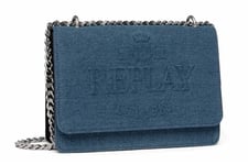 Replay women's shoulder bag small, blue (Blue Denim_ 493), one size