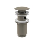 Bonde pour lavabo clic-clac 5/4 " Avec trop-plein, Nickel brossé (A392-N-B)