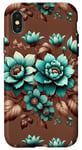 Coque pour iPhone X/XS Beau motif floral cowgirl occidental.