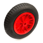 3.50-8 Wheel & Tyre & Inner Tube 14 Inch Red 1" Bore Fishing Barrow Trolley Cart