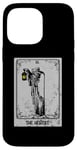 iPhone 14 Pro Max Vintage The Hermit Tarot Card Gothic Retro Mystic Occult Men Case