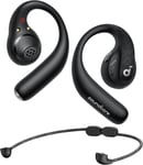 AeroFit Pro by Anker Écouteurs Bluetooth Open Ear, Écouteurs sans Fil, Confort Optimal, Ajustement sûr, Ergonomiques, Son Riche avec LDAC, Bluetooth 5.3, IPX5, 46 Heures de Lecture, App