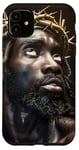 Coque pour iPhone 11 Jésus Noir, Christianisme, Église, Christ, Jésus