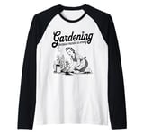 Gardening Because Murder Is Wrong Funny Gardening Gardener Raglan Baseball Tee