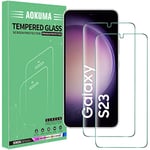 AOKUMA Tempered Glass for Samsung Galaxy S23 Screen Protector, [2 Pack] Premium Quality Guard Film, Case Friendly, Shatterproof, Shockproof, Scratchproof oilproof