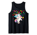 Funny Spotty 2024 Spotted Children Unicorn In Need Kids Tank Top