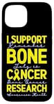 Coque pour iPhone 15 Je Soutien La Recherche Sur Le Cancer Des Os