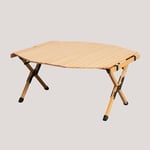 Table de Camping Pliable en Bois de Hêtre (91x90 cm) Sahara Sklum