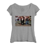 T-Shirt Femme Col Echancré John Travolta Et Olivia Newton Grease Photo De Stars Célébrités Original 2