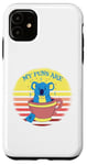 Coque pour iPhone 11 Koala tasse à thé ludique drôle animal bleu koala humour