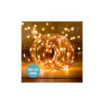 Guirlande Led Cuivre 10M - Guirlande Lumineuse Led 100 Leds - Guirlande Leds pour deco chambre, déco de Noël, ambiance poétique et romantique