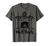 Well Hung Funny Adult Joke Stockings By Fireplace Christmas T-Shirt