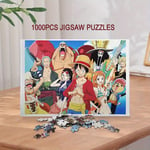 Plan Pussel 1000 bitar Vuxen One Piece Anime Dekompression Leksak Gåva Barn Tecknad Mönster Papper Pussel 1091-1000PCS