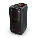 Nedis - Bluetooth® Party Speaker | Maksimal batteritid: 5 timer | 240 W | Bærehåndtag | Fest lys | Equalizer | Orange / Sort - SPPT2480BK